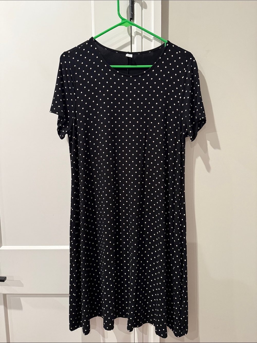 Old Navy Black Dress with White Polka Dots